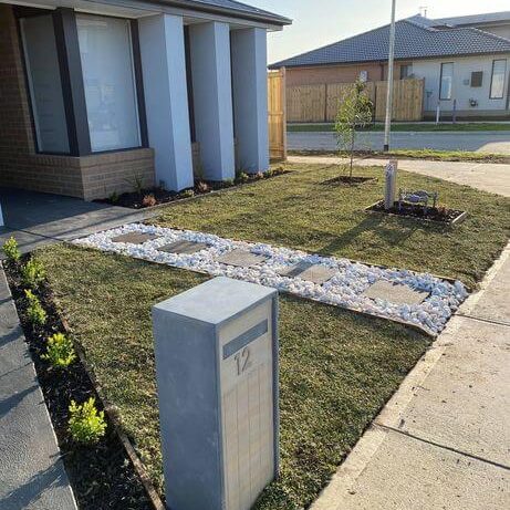 A lawn that has been refurbished in Melbourne.